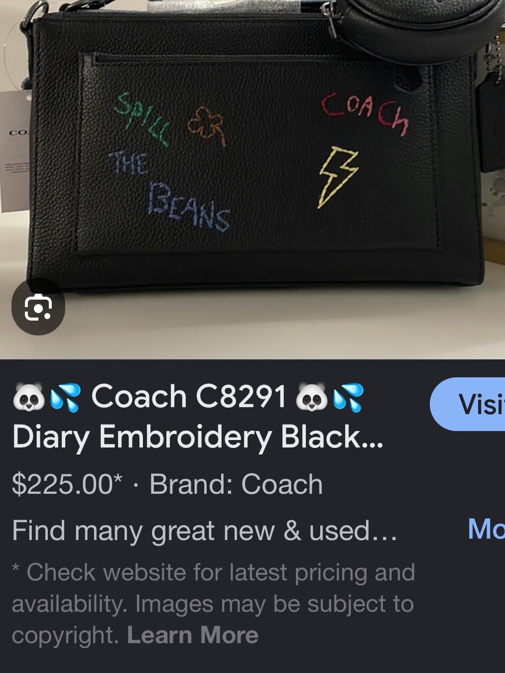 Coach C8291 coach HOLDEN crossbody with diary embroidery MSRP $398 - Picture 17 of 17